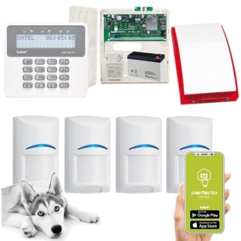 ZESTAW ALARMOWY SATEL PERFECTA 32-WRL LTE SET-A 4 CZUJKI BOSCH PET PRF-LCD SYRENA SP-4001R